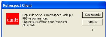 IOMEGA RETROSPECT - Reporter l'exécution - 2