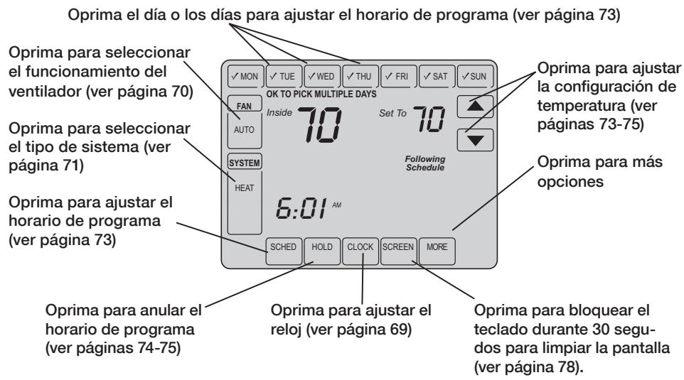 HONEYWELL VISIONPRO IAQ - Referencia rápida de los controlles - 1