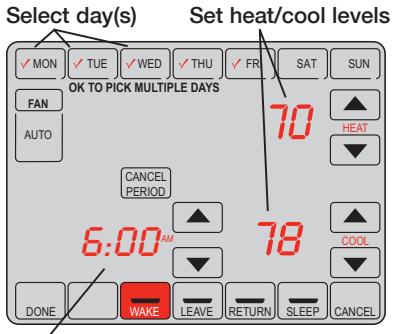 HONEYWELL VISIONPRO IAQ - To adjust program schedules - 3