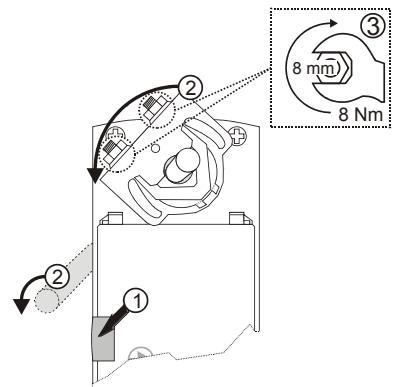 HONEYWELL N10XX - MOUNTING ON COUNTERCLOCKWISE (CCW) OR CLOCKWISE (CW) CLOSING DAMPER - 1