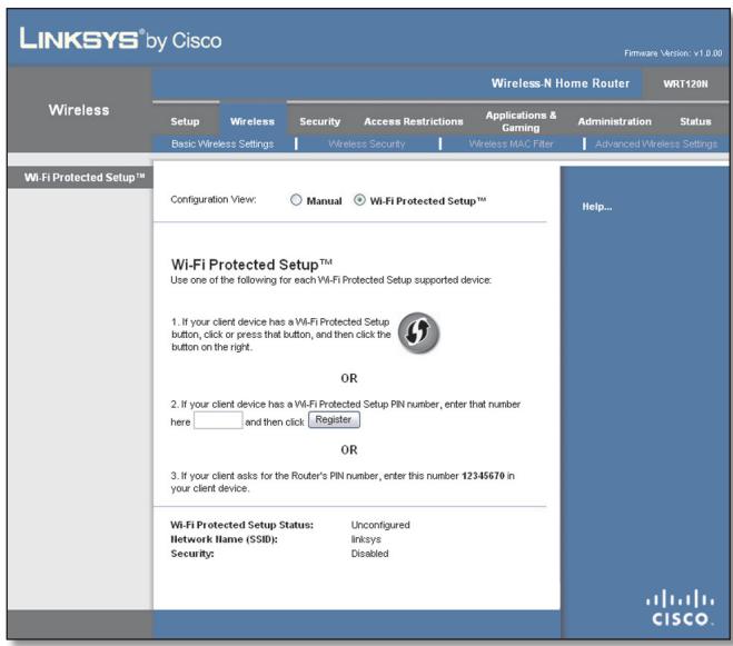 LINKSYS WRT120N - Wi-Fi Protected Setup - 1