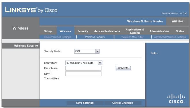 LINKSYS WRT120N - WEP - 2