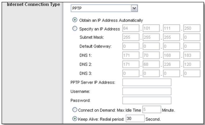 LINKSYS WRT120N - PPTP - 1