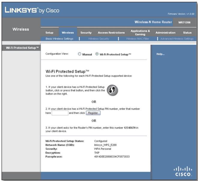 LINKSYS WRT120N - Configuration de l'accès Wi-Fi protégé - 2