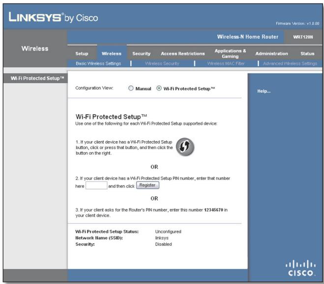 LINKSYS WRT120N - Configuration de l'accès Wi-Fi protégé - 1