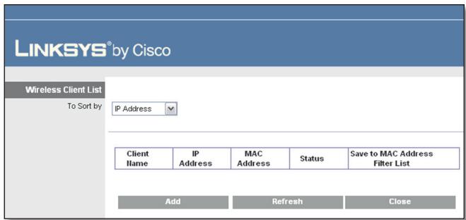 LINKSYS WRT120N - Liste de filtrage d'adresses MAC - 1