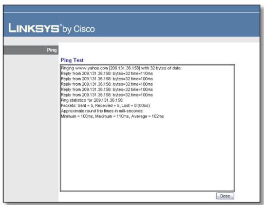 LINKSYS WRT120N - Ping Test - 1