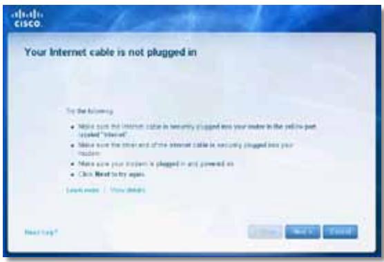 LINKSYS EA4500 - Your Internet cable is not plugged in (Internet kablonuz takili degil) mesaji - 1