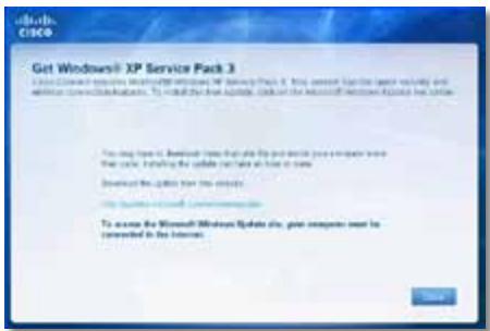 LINKSYS EA4500 - Mensaje Get Windows XP Service Pack 3 (Consiga Windows XP Service Pack 3) - 1