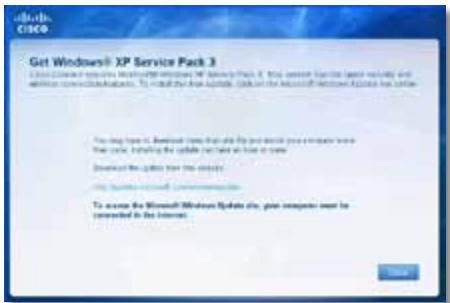 LINKSYS EA4500 - Message Get Windows XP Service Pack 3 (Procurez-vous Windows XP avec Service Pack 3) - 1