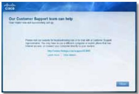 LINKSYS EA4500 - Your router was not successfully set up - 1