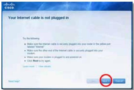 LINKSYS EA4500 - Your Internet cable is not plugged in (Internetkablet er ikke sat i)-meddeelse - 4