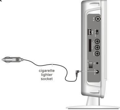 LENCO DVT-1001 - Utilisation de l'adaptateur de voiture - 1