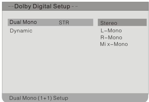 LENCO DVT-1001 - Réglage du dolby digital (dolby digital setup) - 2