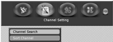 LENCO TFT-721 - Configuración de canal (Channel setting). - 1