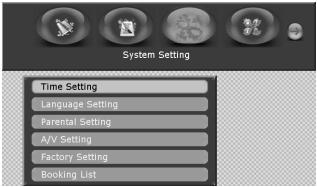 LENCO TFT-721 - Configuración del sistema (System Setting) - 1