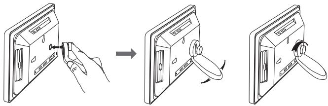 LENCO DF-711 - Installer le cadre photo sur une surface plane - 1
