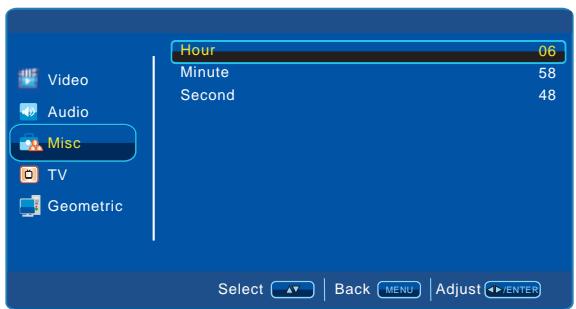 LENCO DVT-2622W - Menu "divers - 3