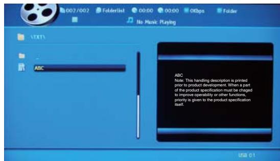 LENCO DVT-2622W - Mode lecture de texte (avec fond musical) - 1