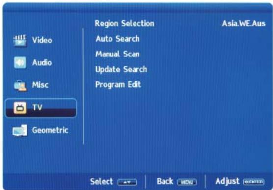 LENCO DVT-2622W - Menu TV - 1