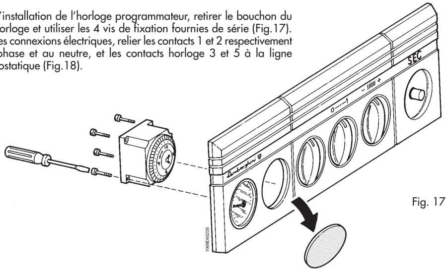 LAMBORGHINI CALORECLIMA SEC 30 - MONTAGE KIT HORLOGE PROGRAMMATEUR - 1