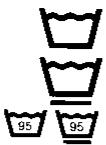 ZANKER WA1045TE - Description des symboles des vêtements - 1