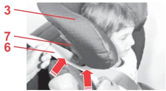 BRITAX KIDFIX SICT - Insérez la ceinture du véhicule dans les guidages de ceinture rouges sur le siège infantile. - 1