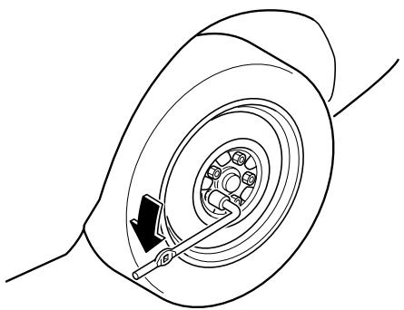 MAZDA 5 - Retrait d'un pneu à plat - 1
