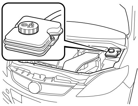 MAZDA 5 - Vérification du niveau de liquide de frein/embrayage - 1