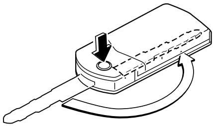 MAZDA 5 - Méthode d'extension/escamotage de la clé (Clé de type escamtable) - 2
