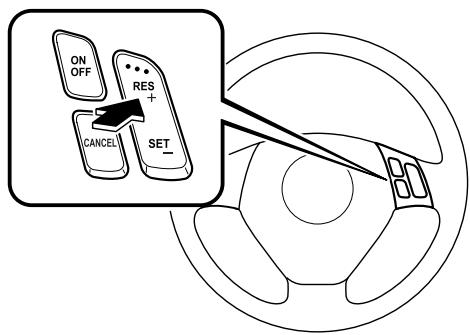 MAZDA 5 - Pour rétablit la vitesse de croisière à une vitesse supérieure à 30 km/h (19 mi/h) - 1