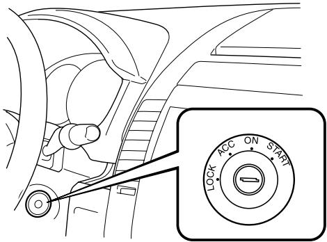 MAZDA 5 - Positions du contacteur d'allumage - 1