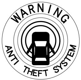 MAZDA 5 - Autocollants d'indication de système antivol - 1