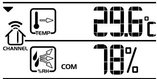 OREGON BAR988HG - ZONE DE VISUALISATION DES TEMPERATURES ET HUMIDITES - 1