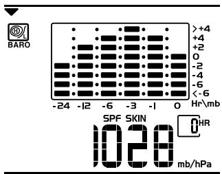 OREGON BAR988HG - ZONE DE VISUALISATION DU BAROMETRE - 3
