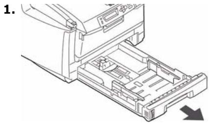 OKI C5550NMFP - Dégagement des bourges   Bourges dans l'imprimante (suite) - 2