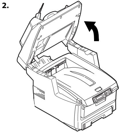 OKI C5550NMFP - Eliminação de atolamentos de papel Na impressora (cont.) - 2