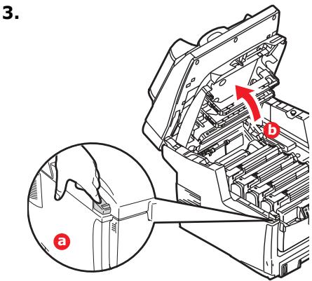 OKI C5550NMFP - Eliminação de atolamentos de papel Na impressora (cont.) - 3