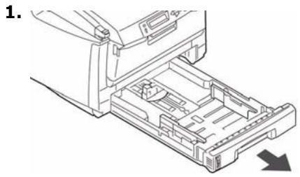 OKI C5550NMFP - Colocacao do papel - 1