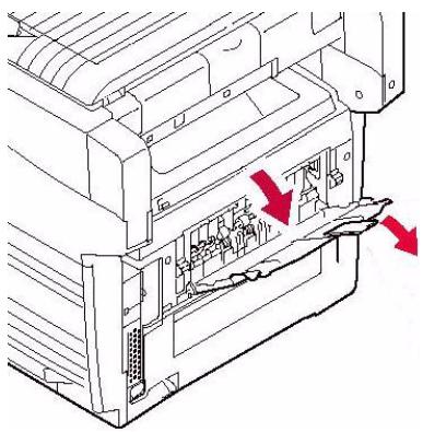 OKI C5550NMFP - Se for dificil remove a folha: - 1