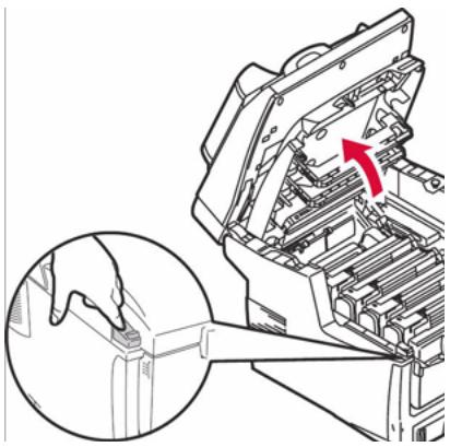 OKI C5550NMFP - Desligue a impressora! - 3