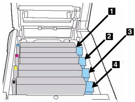 OKI C5550NMFP - Localize o cartucho de toner que precise sa ser trovado: - 1