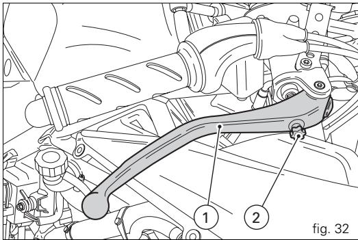 DUCATI 1098 - Levier de frein avant (fig. 32) - 1