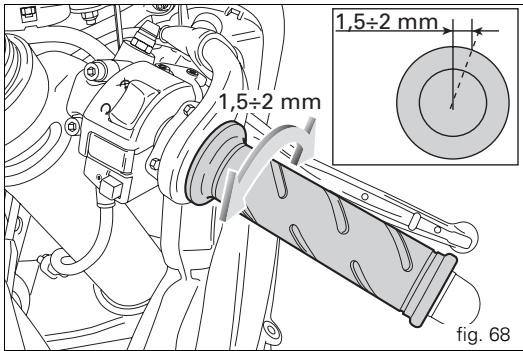 DUCATI 1098 - Réglage de la course à vide de la poignée des gaz - 1