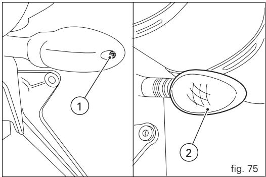DUCATI 1098 - Éclairage de la plaque d'immatriculation (fig. 76) - 1