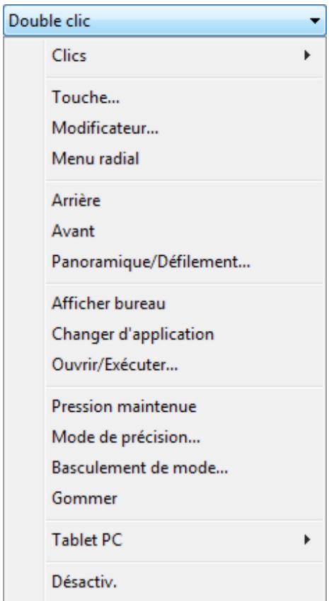 WACOM INTUOS4 MOUSE, INTUOS4 MOUSE, INTUOS4 XL A3 WIDE CAD, INTUOS4 XL A3 WIDE DTP - Fonctions des boutons - 1