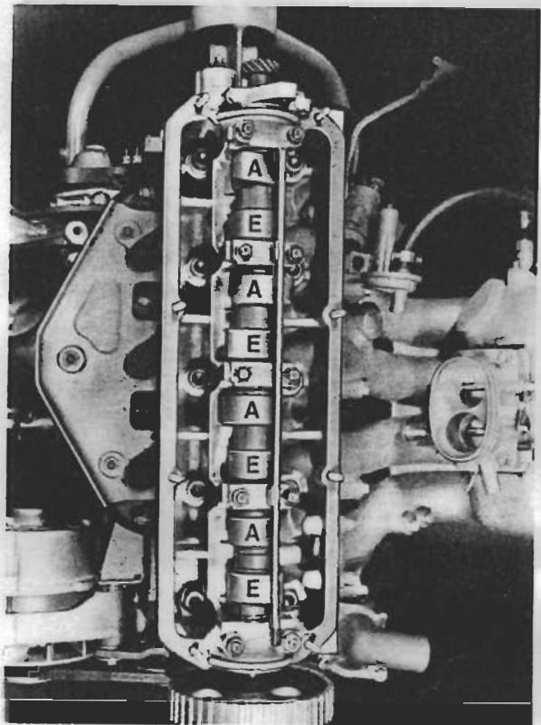 PORSCHE 924 - Disposition des soupapes - 1