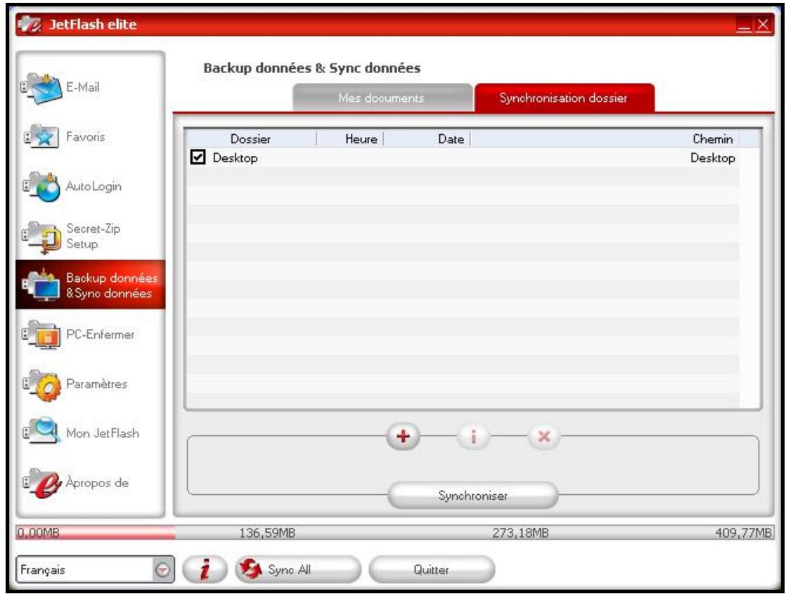 TRANSCEND TS512MJF160 - Synchronisation des dossiers - 2