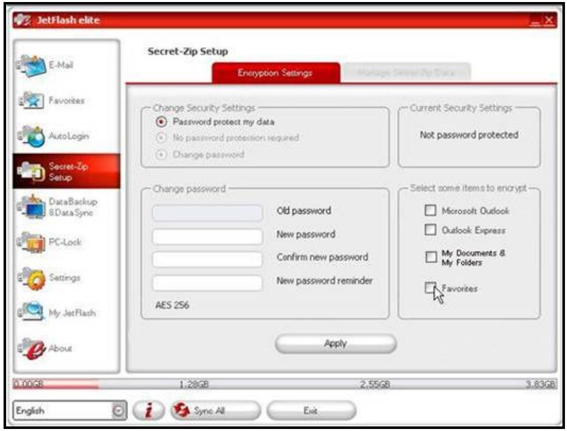 TRANSCEND TS512MJFV30 - Secret-Zip fonction - 1