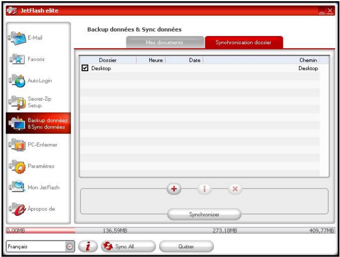 TRANSCEND TS512MJFV30 - Synchronisation des dossiers - 2